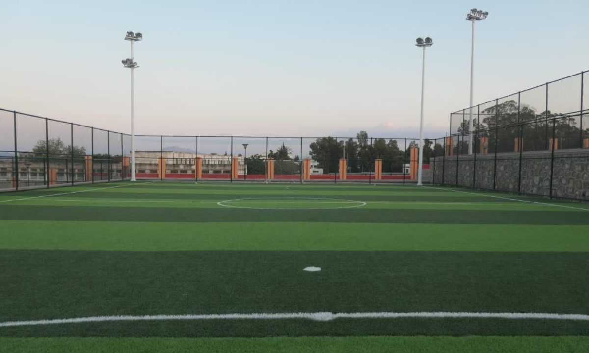 Photo taken on Aug 11, 2022 shows a sports court of the Ben Arous Sports and Cultural Center for Youth in Ben Arous province, Tunisia. The China-aided Ben Arous Sports and Cultural Center for Youth in northeastern Tunisia will be delivered to Tunisian authorities within a month, Tunisian Sports and Youth Minister Kamel Deguiche has said. Photo:Xinhua