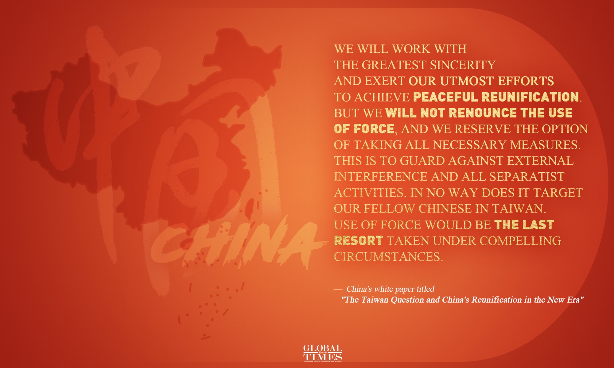 Excerpts from 'The Taiwan Question and China's Reunification in the New Era' Graphic: Xu Zihe/GT