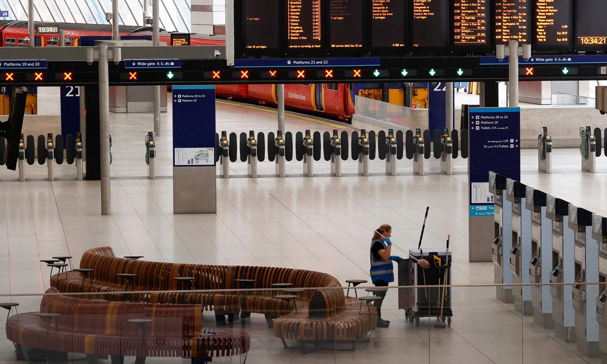 UK rail workers strike again Global Times