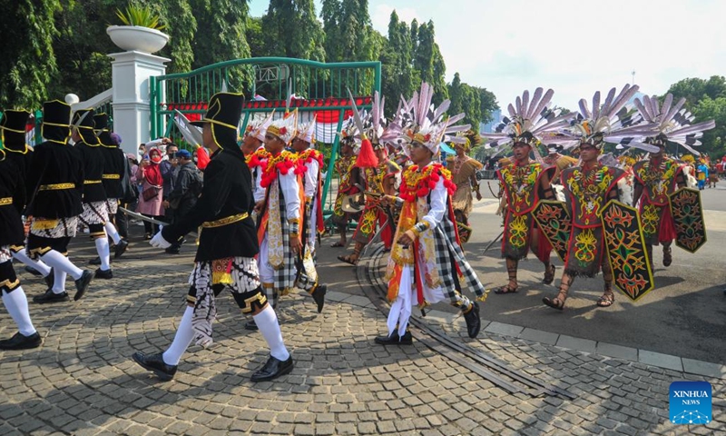 People participate in the 77th Independence Day celebration in Jakarta, Indonesia, Aug. 17, 2022.(Photo: Xinhua)