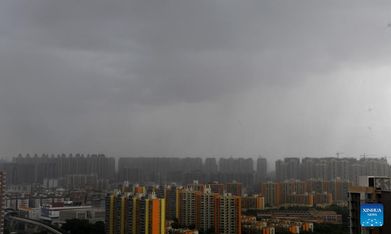 Photo taken on Aug. 25, 2022 shows the sky above Guangzhou, south China's Guangdong Province.(Photo: Xinhua)