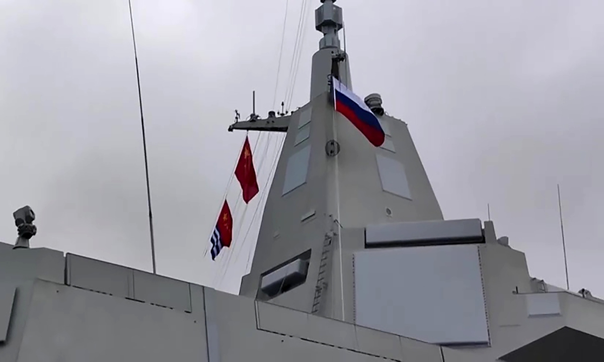 The Type 055 large destroyer Nanchang attached to the navy of the Chinese People's Liberation Army (PLA) Northern Theater Command is seen during deployment as part of the Russian Vostok 2022 strategic military drills lasting through September 7, 2022. The Russian Defense Ministry published footage of the meeting of the two countries' warships in the Sea of Japan on September 2, 2022. Photo: VCG