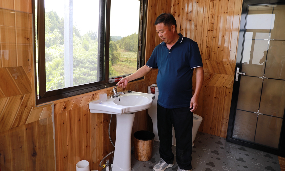 Tian Boguo's renovated toilet in his home. Photo: Courtesy of Tian Boguo