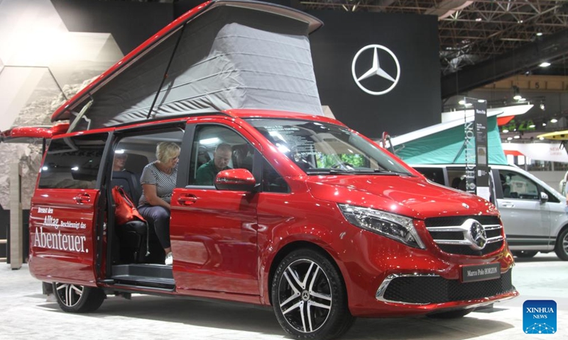 People visit the Caravan Salon 2022 in Dusseldorf, Germany, on Aug. 27, 2022. The Caravan Salon 2022, the world's largest trade fair for motorhomes and caravans, kicked off in Dusseldorf with the motto connected through passion. Photo:Xinhua