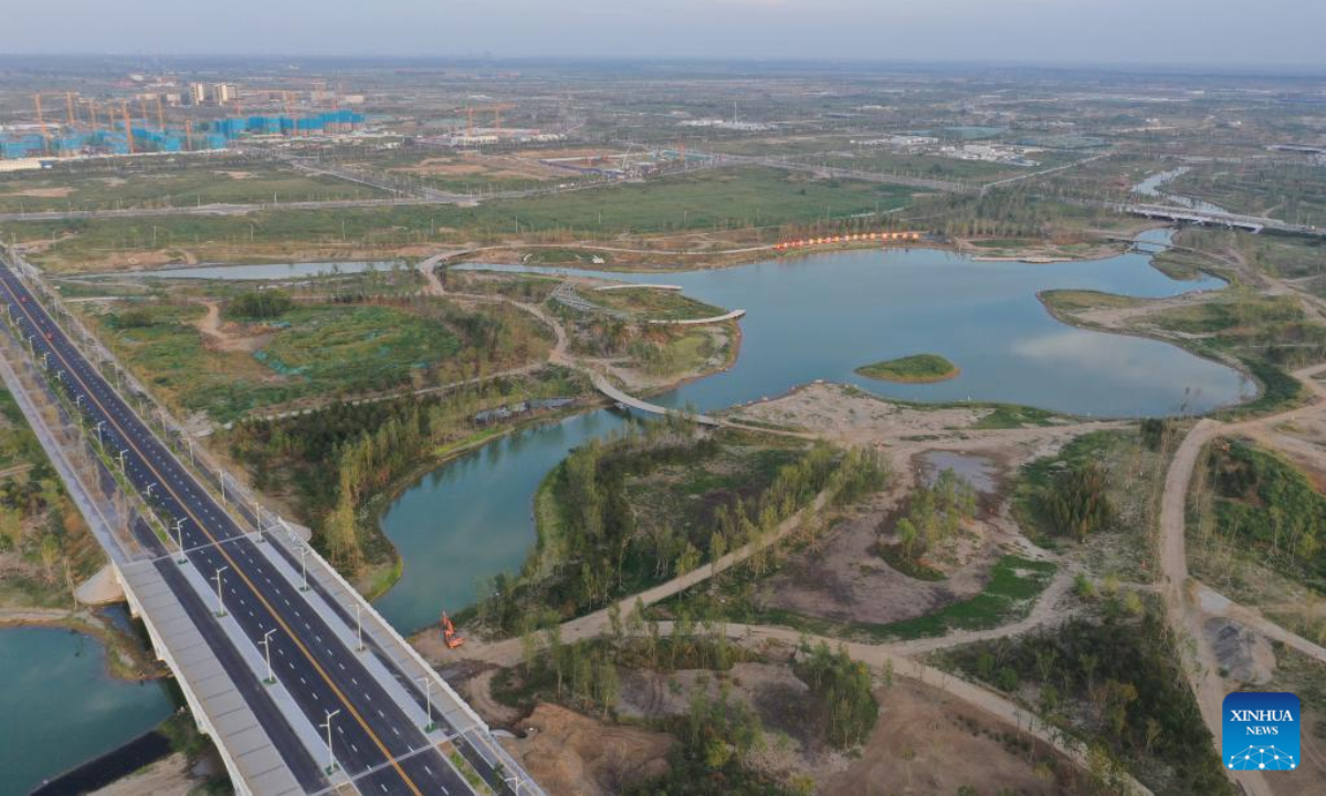 Aerial photo taken on Sep 8, 2022 shows a view of Xiong'an New Area, north China's Hebei Province. Photo:Xinhua