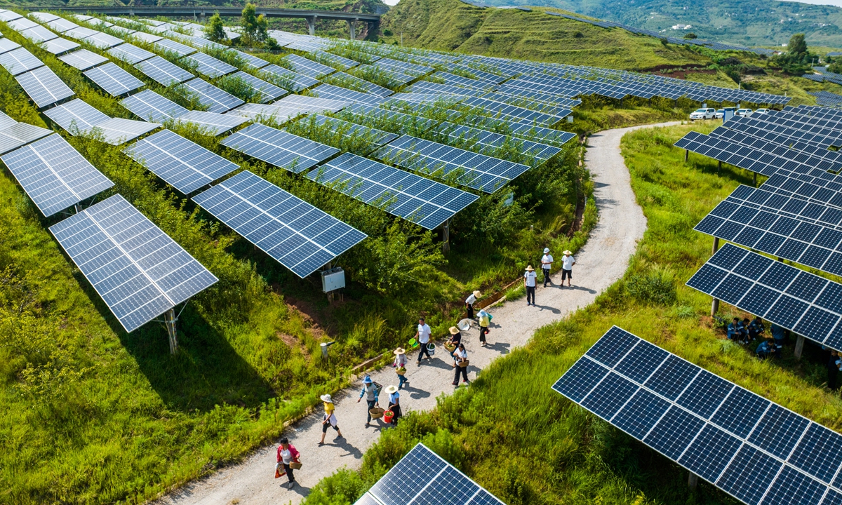 Solar panels in Bijie, Southwest China’s Guizhou Province Photo: VCG