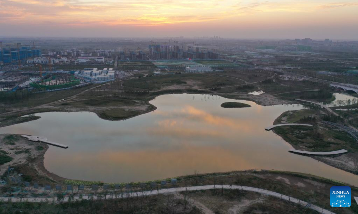 Aerial photo taken on Sep 8, 2022 shows a view of Xiong'an New Area, north China's Hebei Province. Photo:Xinhua