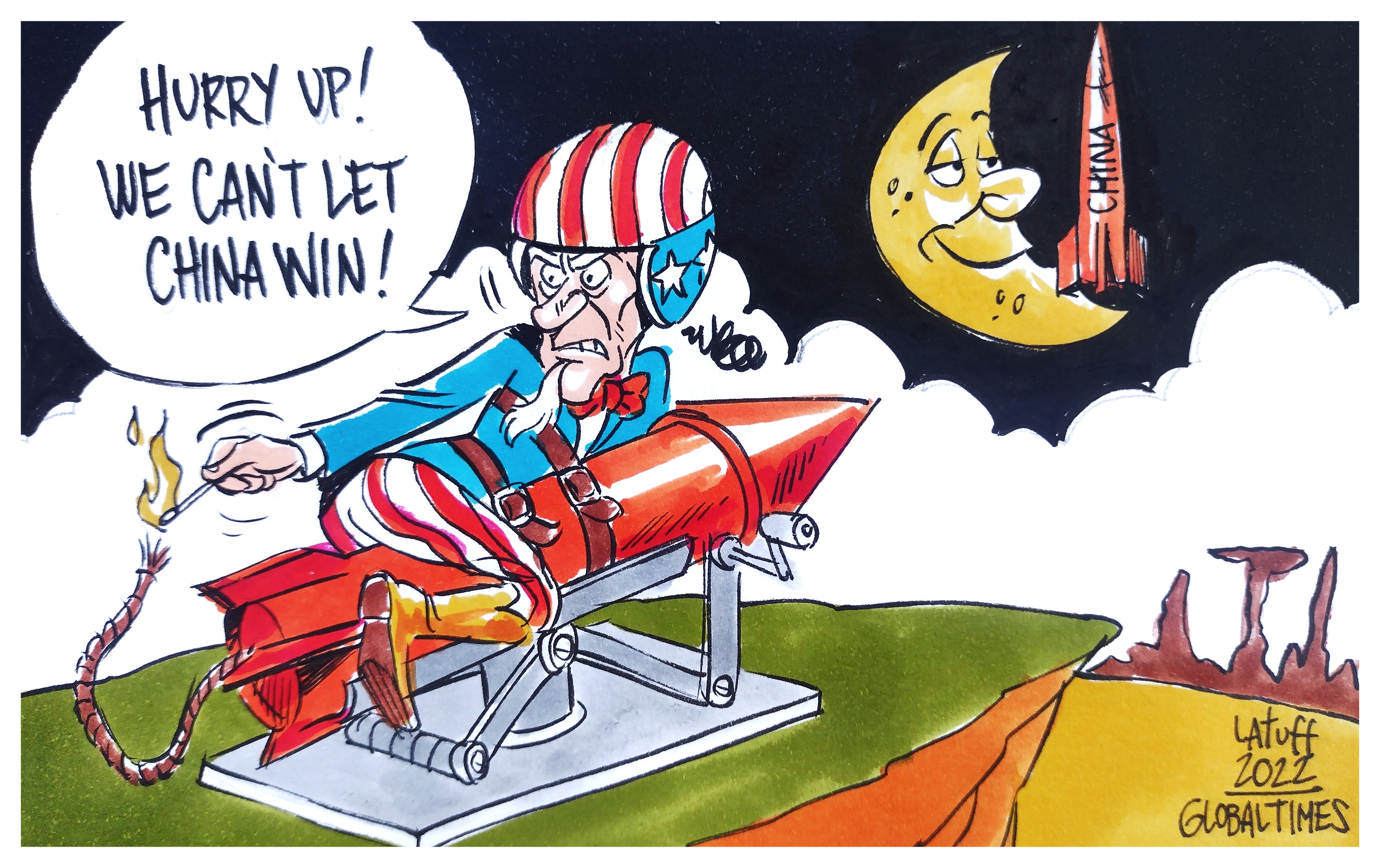 America’s ambitious moonshot Cartoon: Carlos Latuff