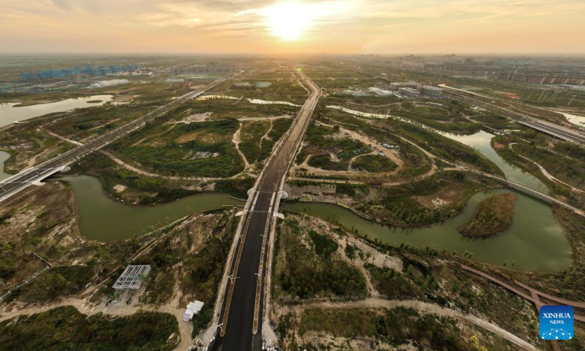 Aerial photo taken on Sep 8, 2022 shows a view of Xiong'an New Area, north China's Hebei Province. Photo:Xinhua