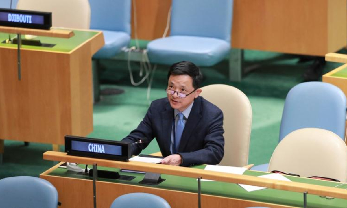 This undated photo shows Dai Bing, China's deputy permanent representative to the United Nations. Photo:Xinhua