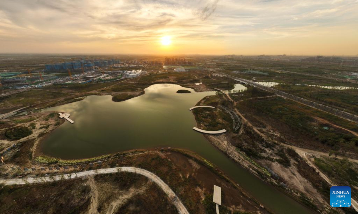 Aerial photo taken on Sep 8, 2022 shows a view of Xiong'an New Area, north China's Hebei Province. Photo:Xinhua