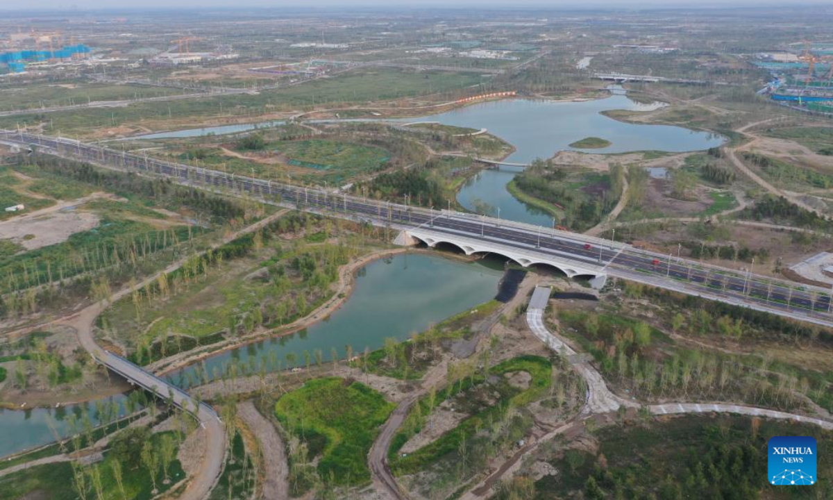 Aerial photo taken on Sep 8, 2022 shows a view of Xiong'an New Area, north China's Hebei Province. Photo:Xinhua