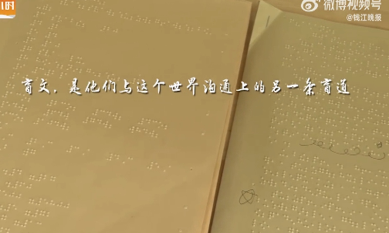 Programmers from Alibaba invent a translator system for better communication with visually impaired people. Screenshot of Qianjiang Evening News