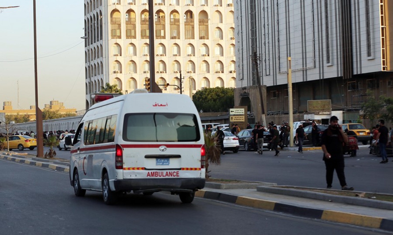Al-Sadr's supporters gather outside government buildings in Baghdad, Iraq, on Aug. 29, 2022.(Photo: Xinhua)