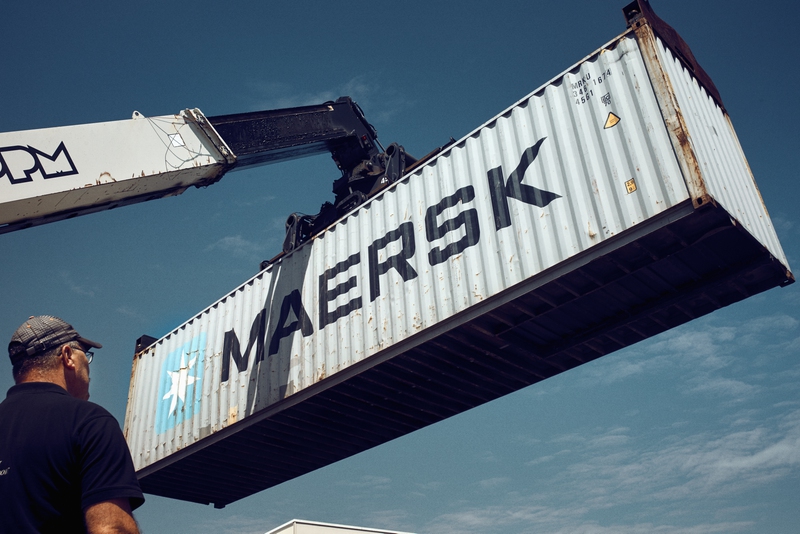 A container with Maersk logo Photo: Courtesy of Maersk