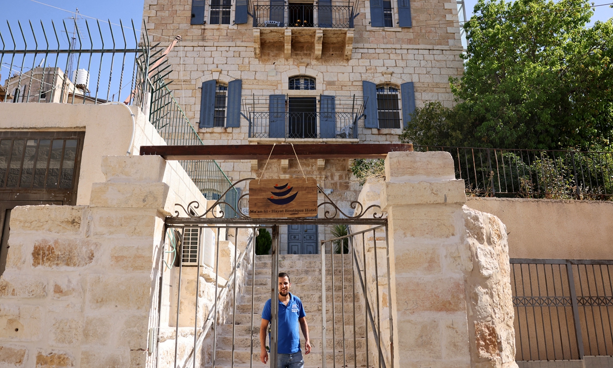 A general view shows a boutique hotel run by the Maan Lil-Hayaat, an organization which supports Palestinians with intellectual disabilities, in the biblical city of Bethlehem, in the occupied West Bank on August 26, 2022. Photo: AFP