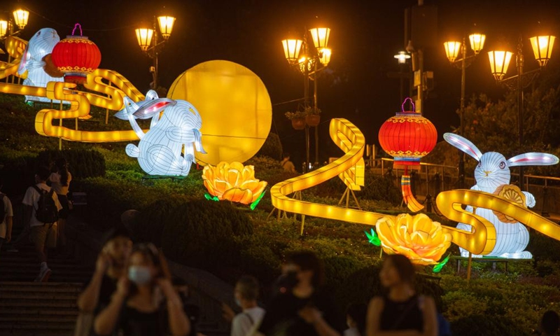 Illumination installations are seen in front of the Ruins of the St. Paul's in Macao, south China, Sept. 3, 2022.Photo:Xinhua