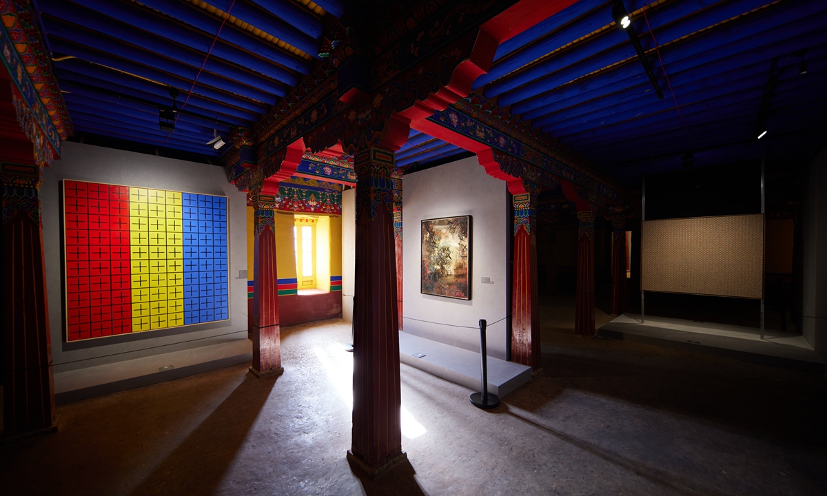 Ding Yi's exhibition in Jebum-gang Art Center in July 2022 Photo: Courtesy of Zhang Junyan