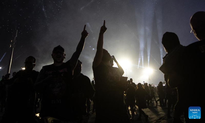 People participate in the Rock in Rio 2022 in Rio de Janeiro, Brazil, Sept. 2, 2022.Photo:Xinhua
