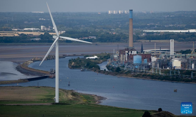 Photo taken on Sept. 2, 2022 shows an industrial area in Cheshire, Britain.Photo:Xinhua