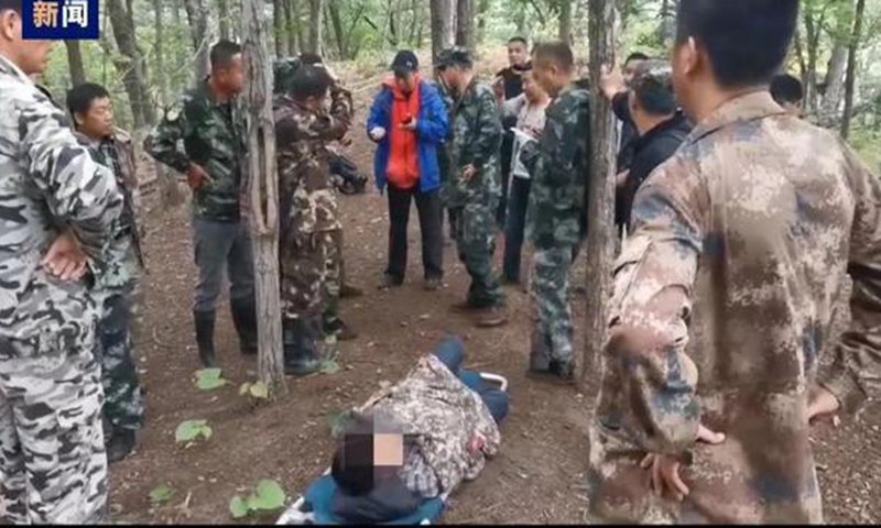 Man being carried 300 km away by a hydrogen balloon finally gets rescued in 2 days. Screenshot of CCTV News