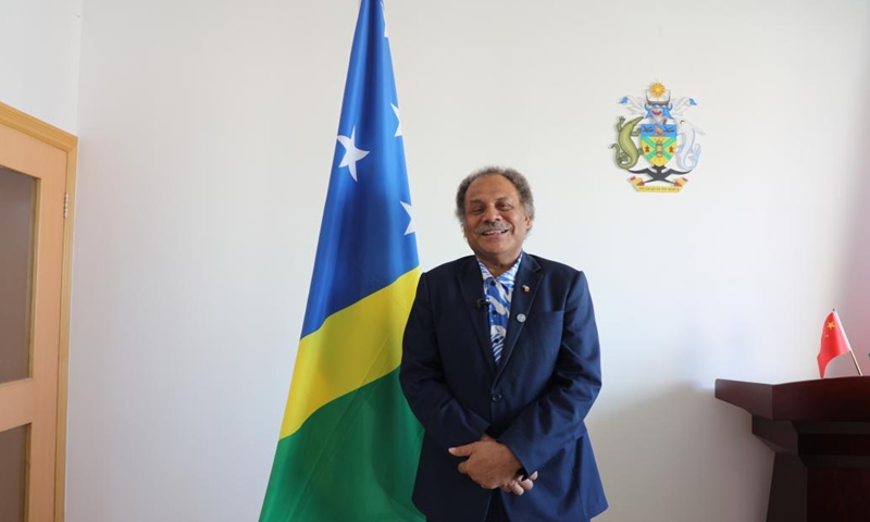 John Moffat Fugui, the Solomon Islands Ambassador to China Photo: Lu Ningyuan