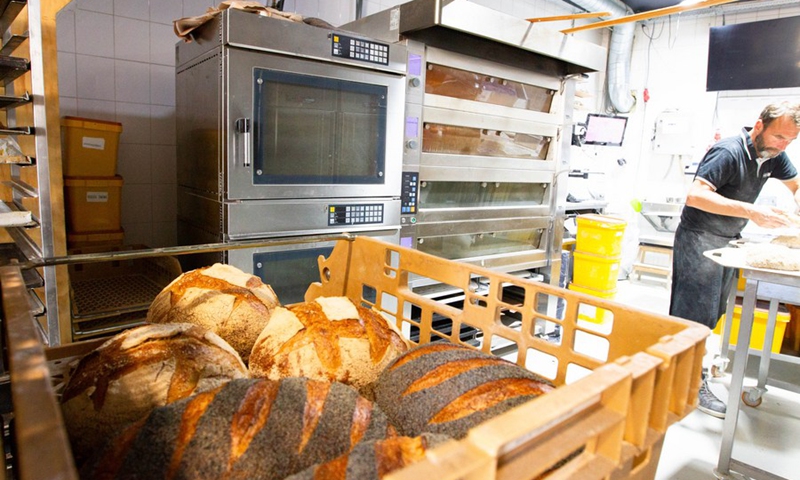 A baker works at a bakery in Haarlem, the Netherlands, on Sept. 7, 2022.(Photo: Xinhua)