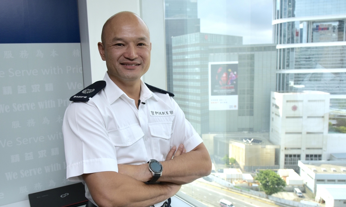 Lau Chak-kei, a Hong Kong police sergeant Photo: VCG