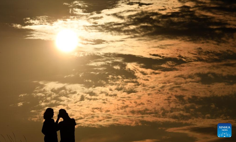 People enjoy the scenery near the Bosporus Strait in Istanbul, Türkiye, Sept. 11, 2022.Photo:Xinhua