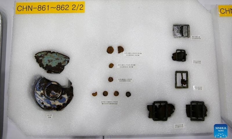 Photo taken on Sept. 15, 2022 shows belongings left behind by Chinese soldiers killed in the 1950-53 Korean War in Incheon, South Korea.(Photo: Xinhua)