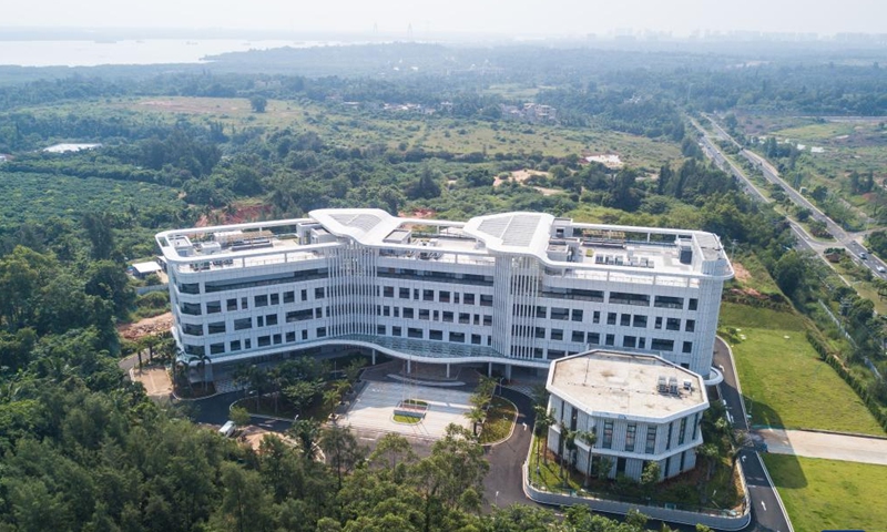 Aerial photo taken on Sept. 15, 2022 shows an industrial service center, which has been completed and put into operation, at the Wenchang International Aerospace City in Wenchang, south China's Hainan Province.Photo:Xinhua