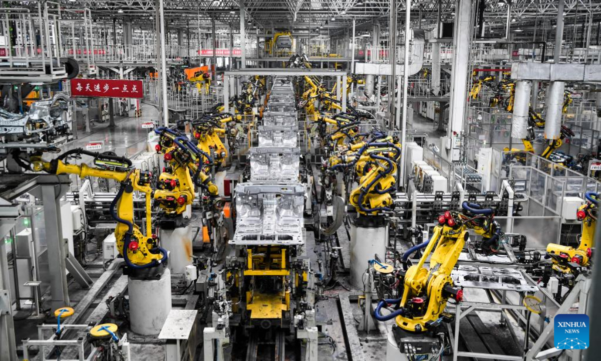 Photo taken on Sep 22, 2022 shows an intelligent production base of the Great Wall Motors (GWM) in Yongchuan District of Chongqing, southwest China. Photo:Xinhua