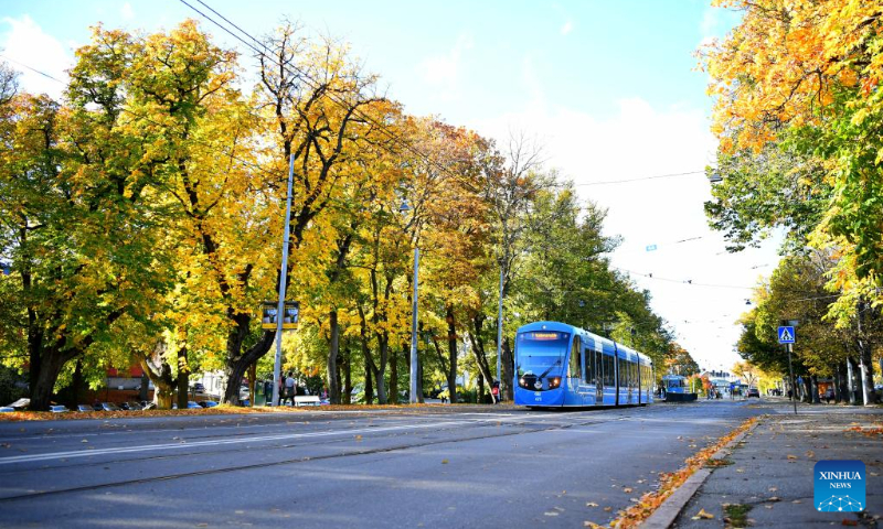 Photo taken on Oct. 8, 2022 shows the autumn scenery in Stockholm, Sweden. (Xinhua/Ren Pengfei)