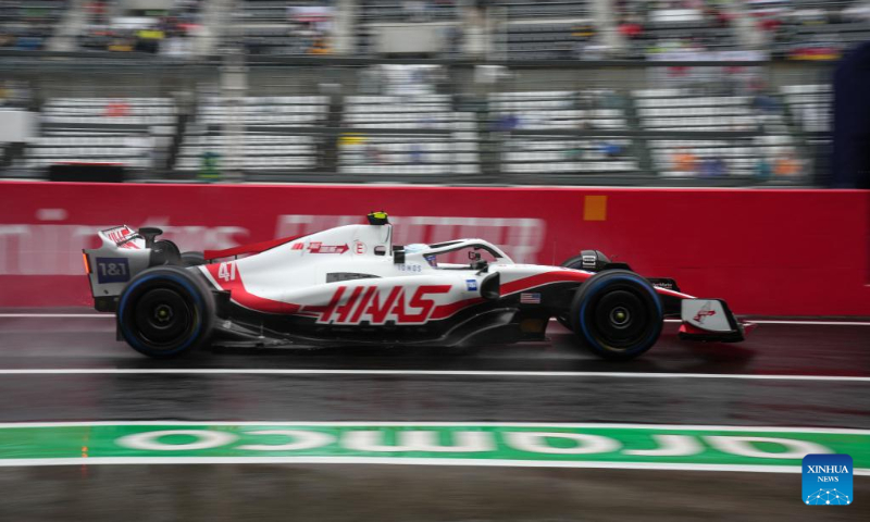 Haas F1 Team's German driver Mick Schumacher drives during the first practice session of the Formula One Japan Grand Prix held at the Suzuka Circuit in Suzuka City, Japan, on Oct. 7, 2022. (Xinhua/Zhang Xiaoyu)