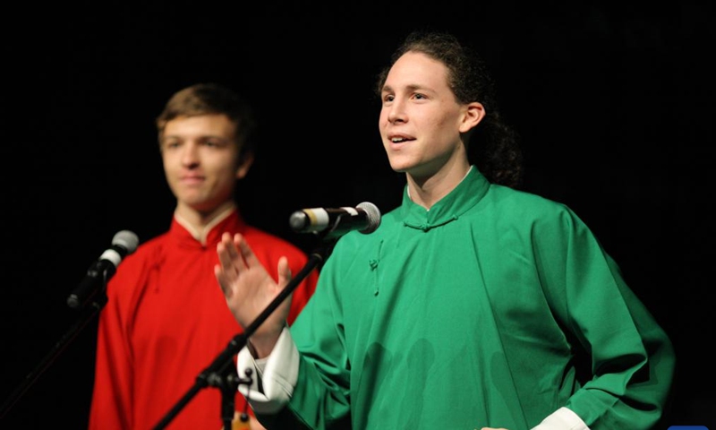 New Zealand students perform during the annual Chinese Bridge event in Auckland, New Zealand, Sept. 24, 2022.Photo:Xinhua