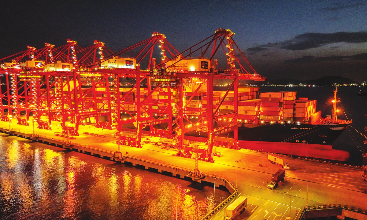 Ningbo Zhoushan port. Photo: VCG