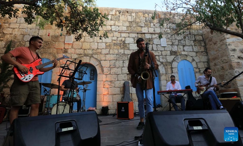 Artists perform during the Amman Jazz Festival in the town of Al-Fuheis near Amman, Jordan, on Sept. 27, 2022.(Photo: Xinhua)