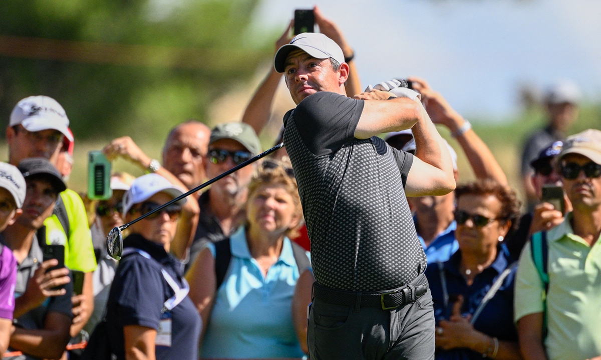 Rory McIlroy during the DS Automobiles 79th Italian Golf Open at Marco Simone Golf Club in Rome Italy on September 16, 2022 Photo: AFP
