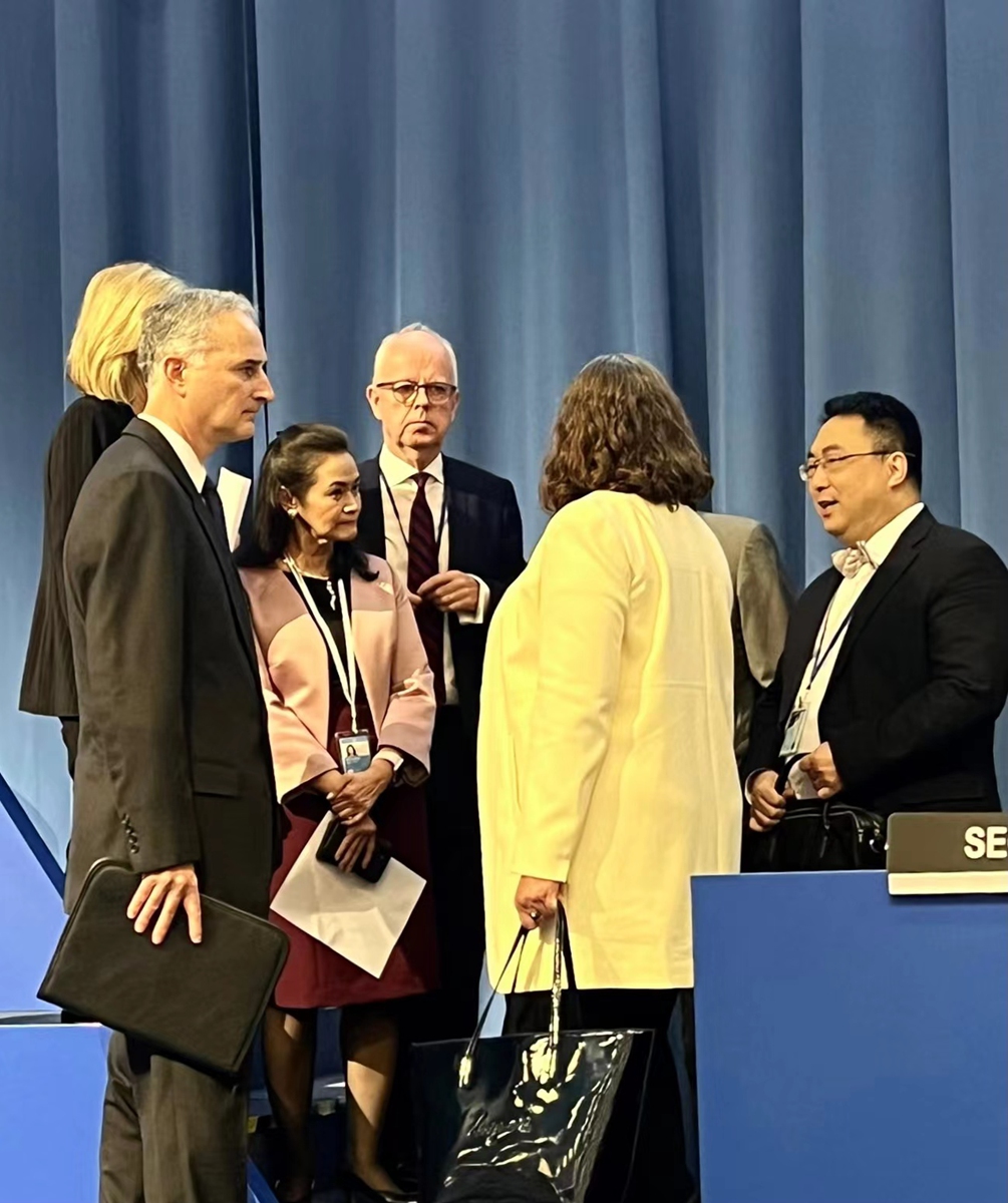 China's Permanent Representative to the UN in Vienna Wang Qun at the IAEA General Conference on Friday. Photo: Courtesy of Chinese mission to UN in Vienna