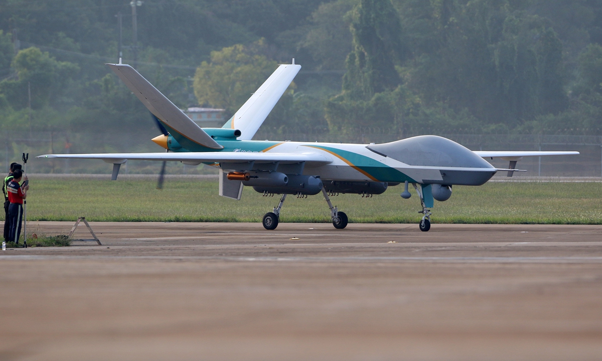 The Wing Loong unmanned aerial vehicle Photo: VCG