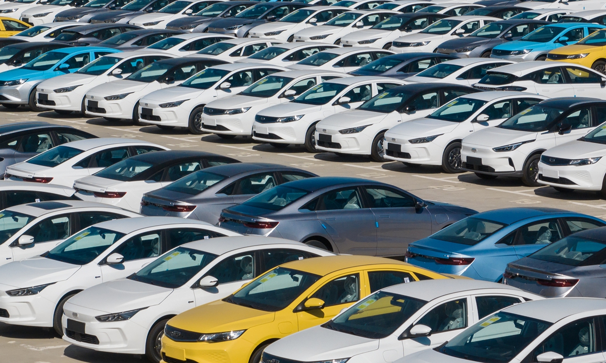 New-energy vehicles in a factory in Jinzhong, North China's Shanxi Province on September 7, 2022 Photo: VCG