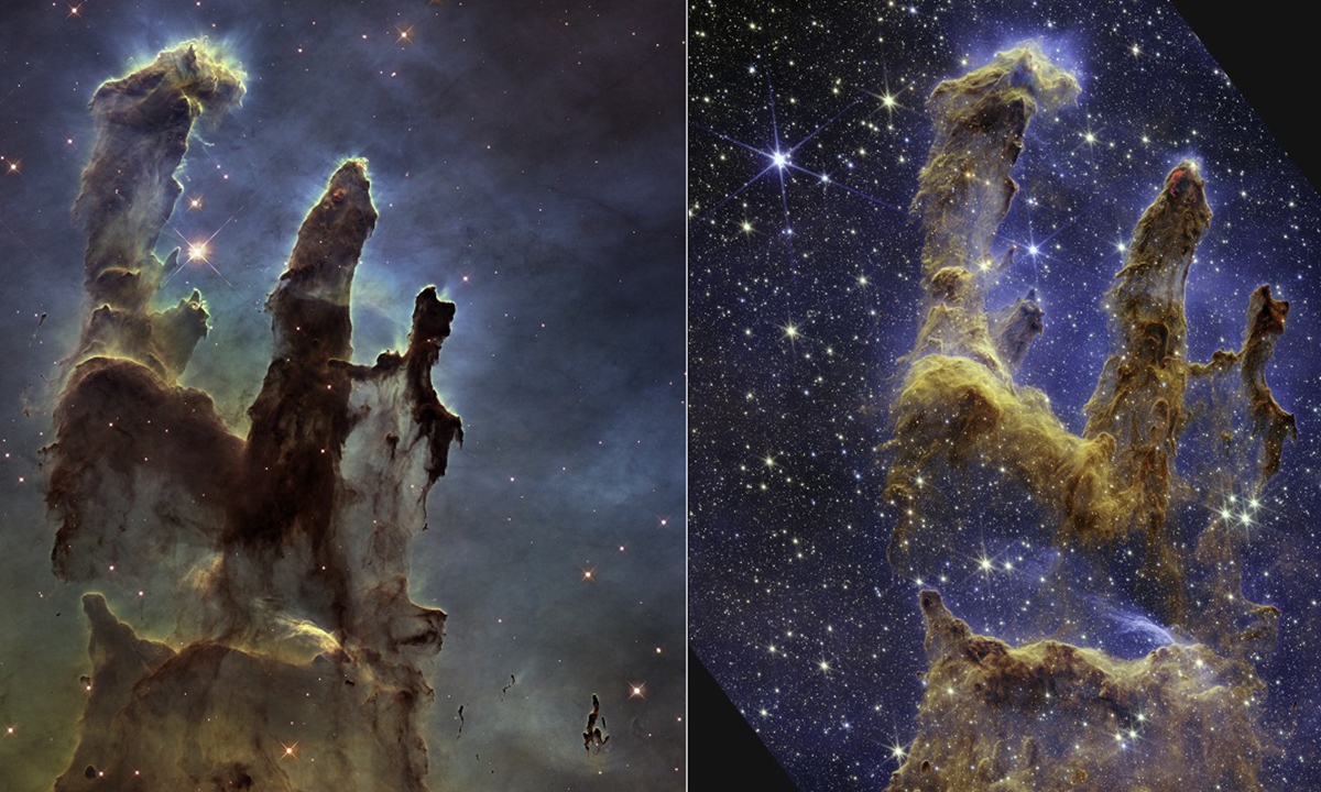 These handout photos provided by NASA on October 19, 2022 show the 