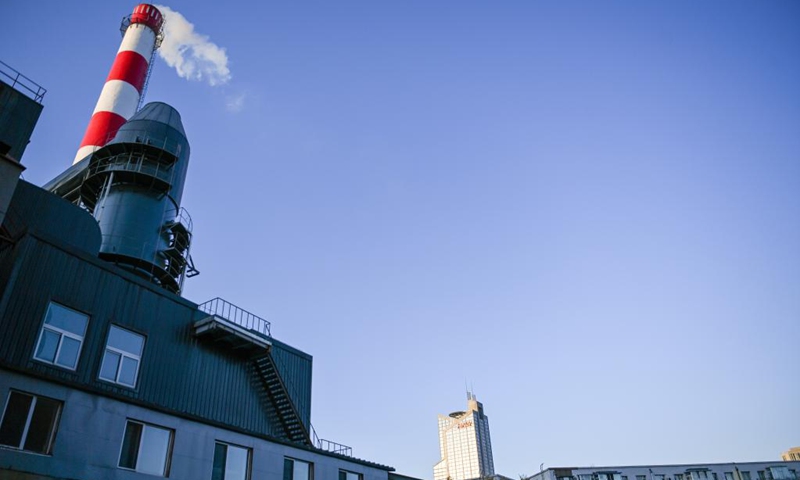 A heating company starts its heating service in Changchun, northeast China's Jilin Province, Oct. 19, 2022. Heating suppliers in northeast China have started services in response to the recent cold snap.(Photo: Xinhua)