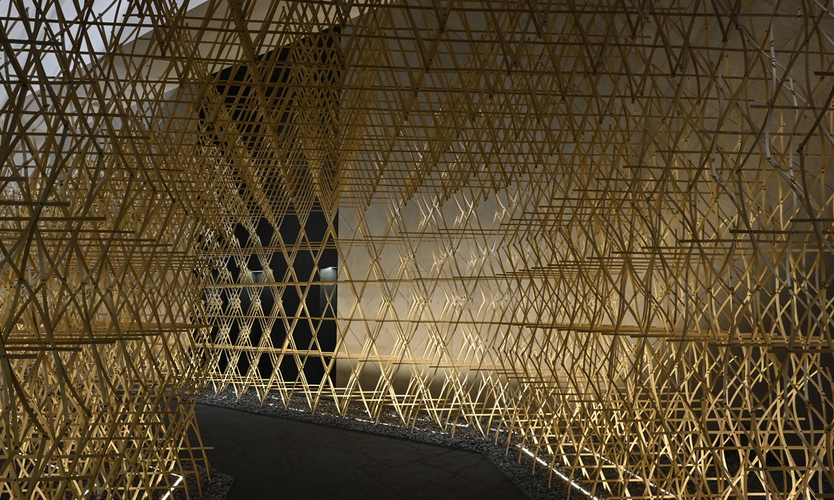 The Bamboo installation at the exhibition Photo: VCG