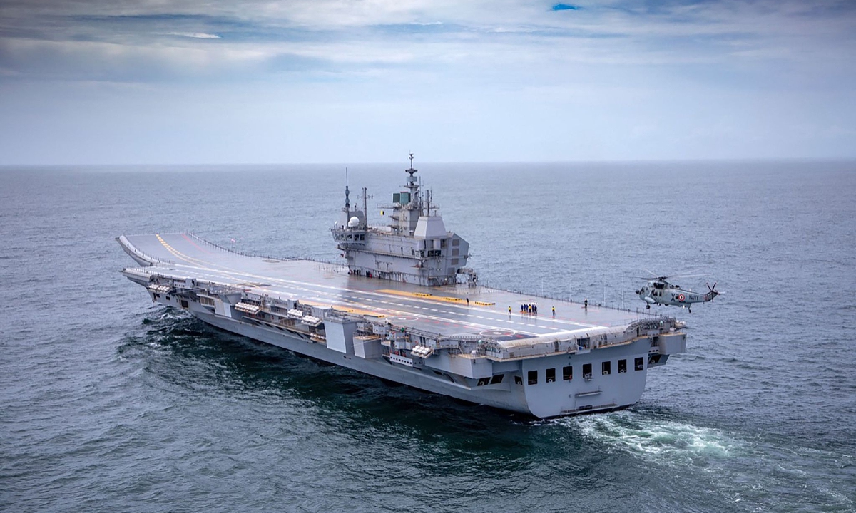 The <em>Vikrant</em>, India's first indigenous aircraft carrier Photo:VCG