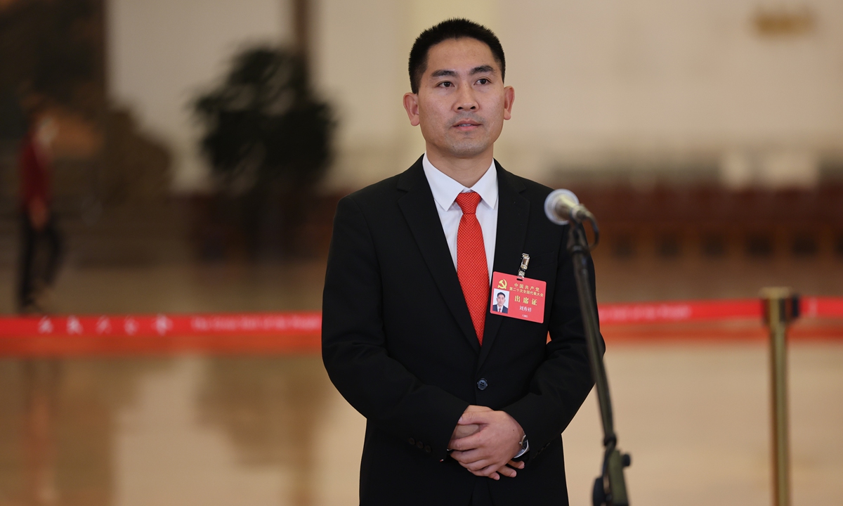 Liu Xiuxiang at the 20th CPC National Congress Photo:VCG