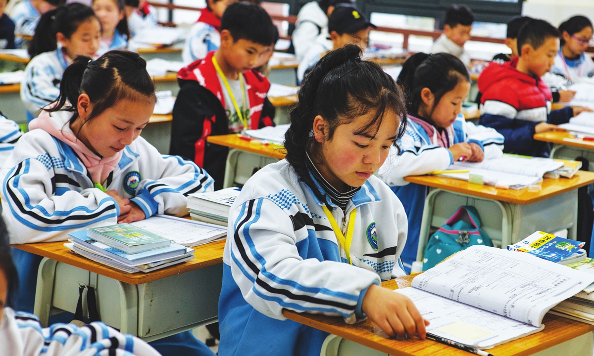 Students in a newly built school in Southwest China's Guizhou Province Photo: Li Hao/GT