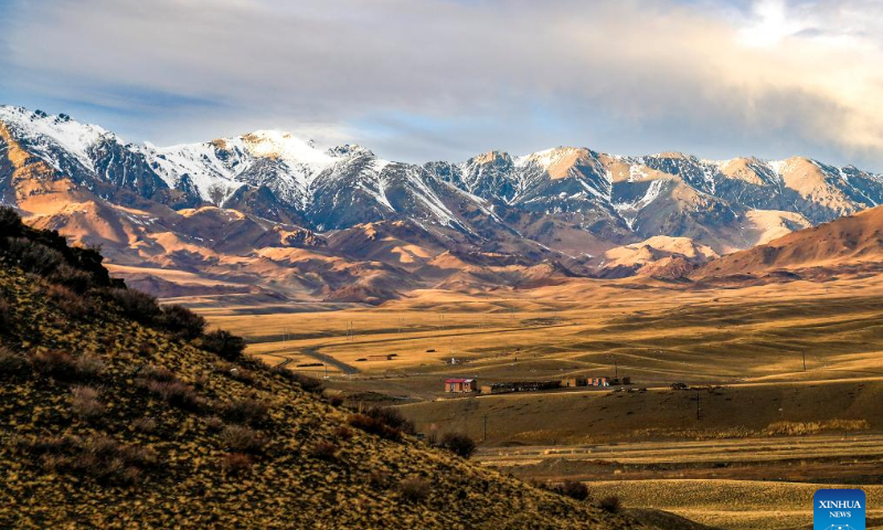 This photo taken on Nov. 4, 2022 shows a view of a winter pasture in the Barlik Mountain area in Yumin County, northwest China's Xinjiang Uygur Autonomous Region. Photo: Xinhua