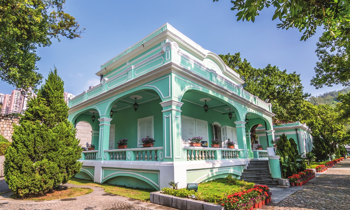 The famous Portuguese-style Taipa Houses Museum in Macao Photo: IC