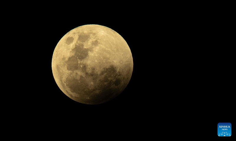 The moon is seen during a total lunar eclipse in Sydney, Australia, Nov. 8, 2022.(Photo: Xinhua)